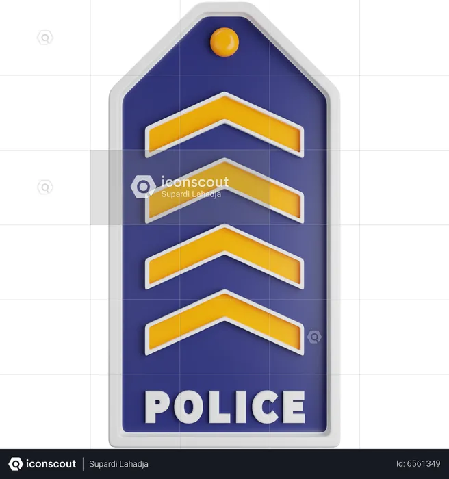 Posto policial de quatro quarteirões  3D Icon