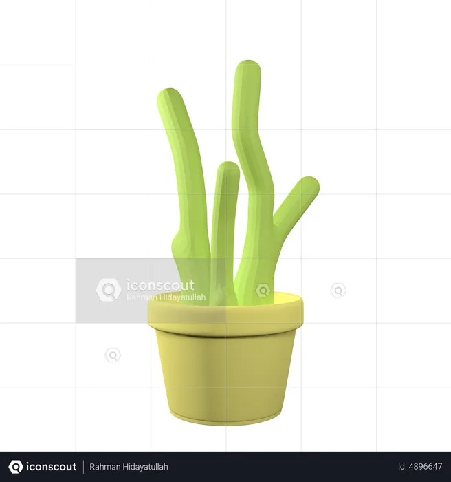 Pot de cactus  3D Icon