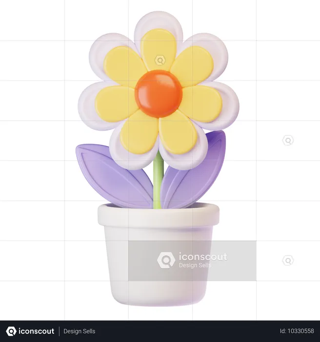 Pot de fleur  3D Icon