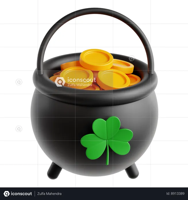 Pot of Gold  3D Icon