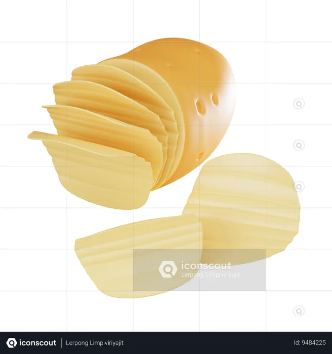 Potato Chips  3D Icon