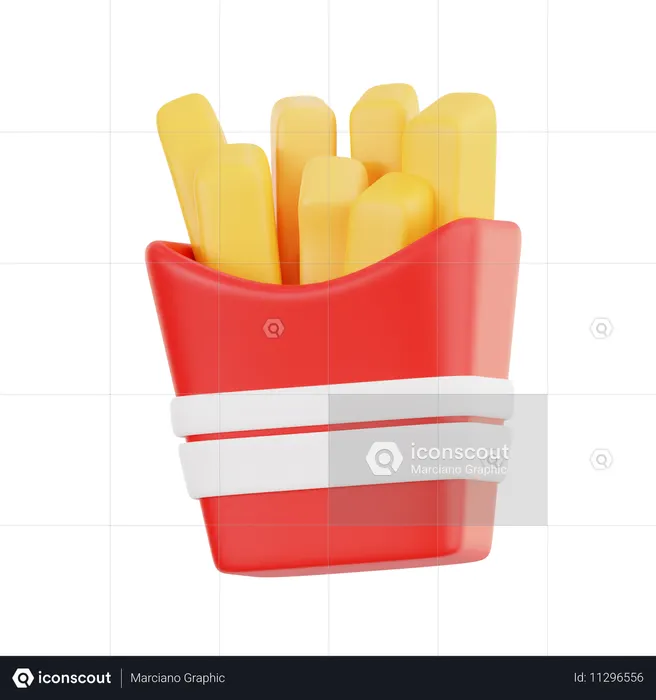 Potato Fries  3D Icon