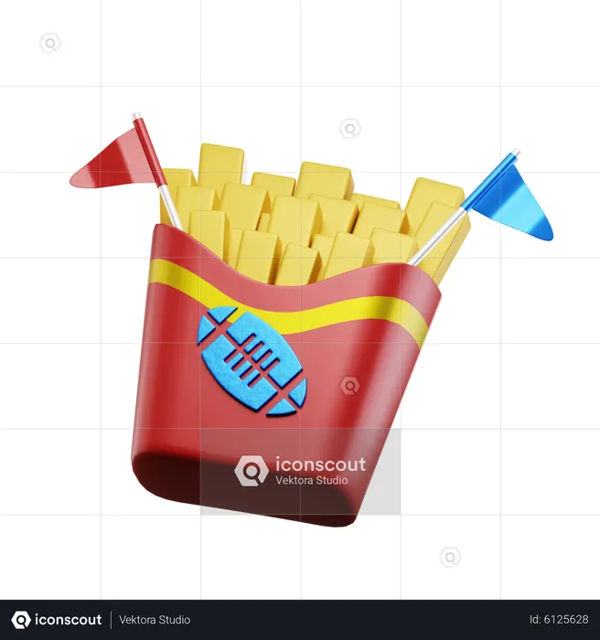 Potatoes Fries  3D Icon