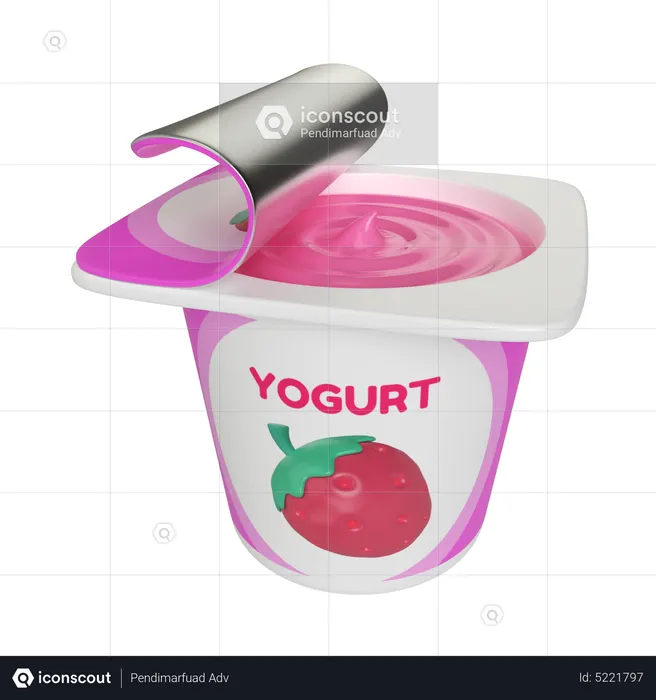 Pote de iogurte  3D Icon