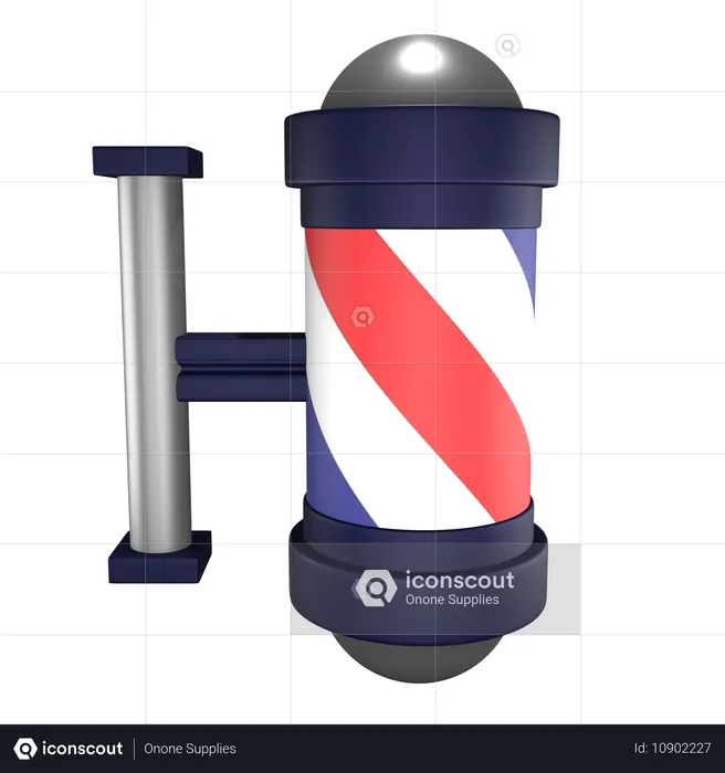 Enseigne de coiffeur  3D Icon