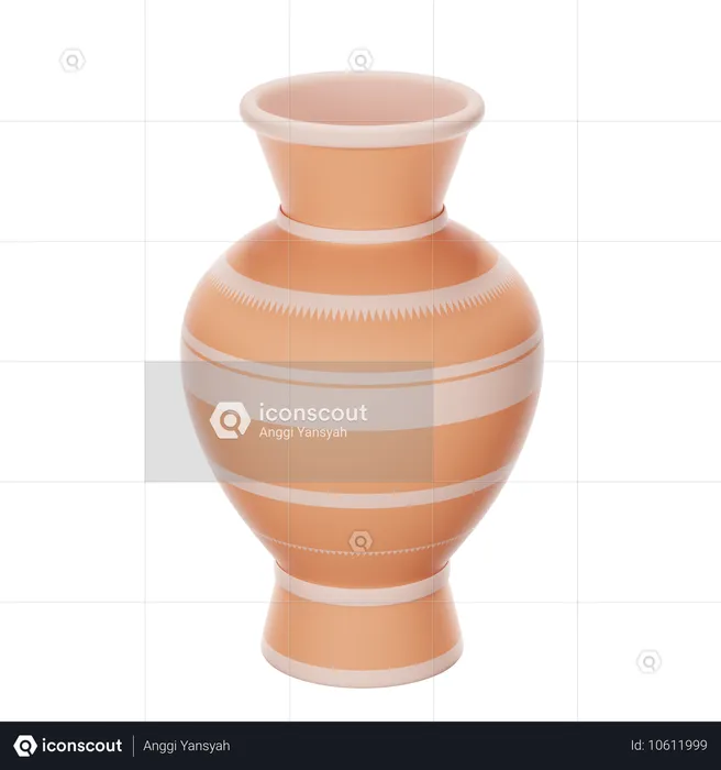 Poterie d'argile  3D Icon