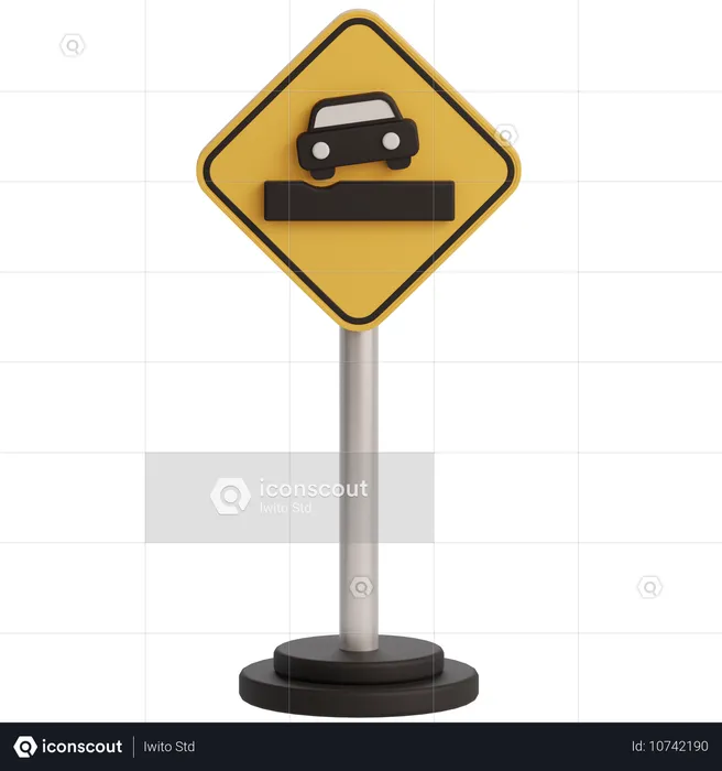 道路の穴の標識  3D Icon