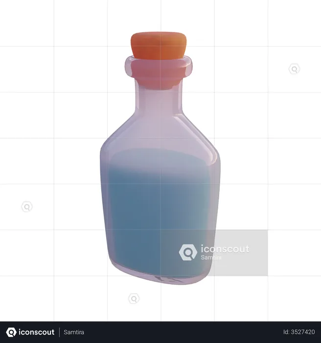 Potion Bottle  3D Illustration