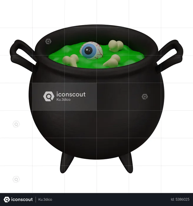 Potion in the cauldron  3D Icon