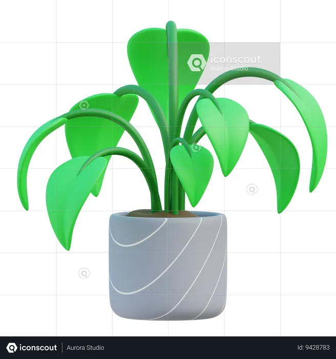 Potted Plant  3D Icon