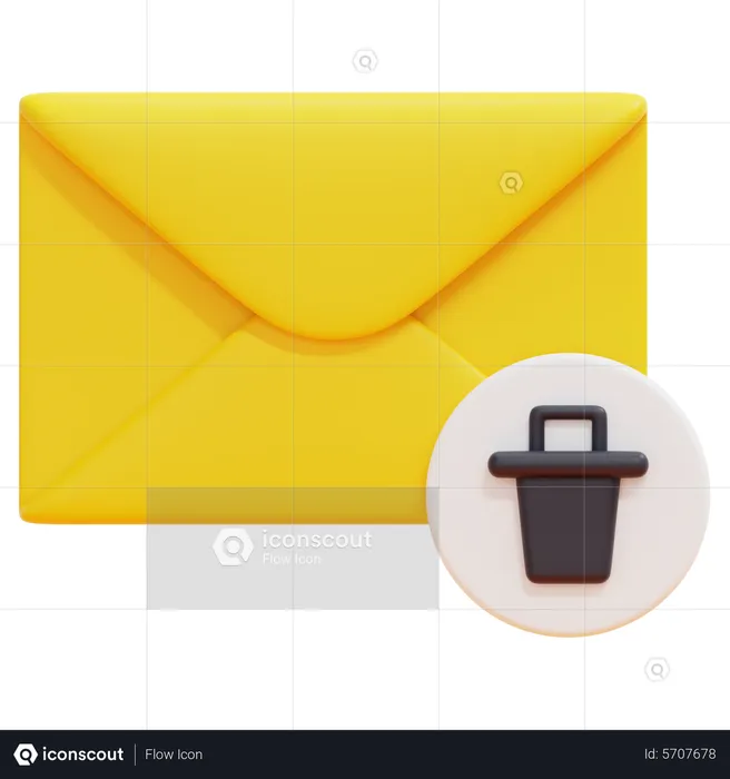 E-mail poubelle  3D Icon