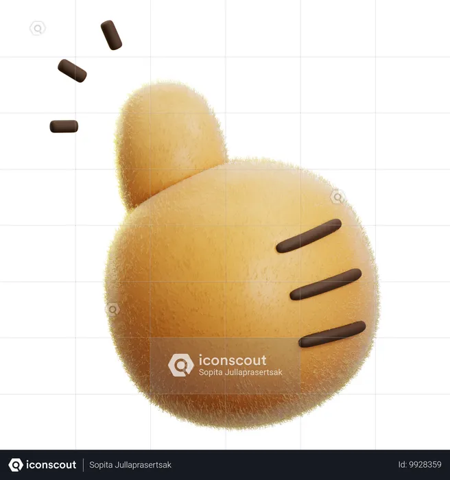 Pouces vers le haut Emoji 3D Icon