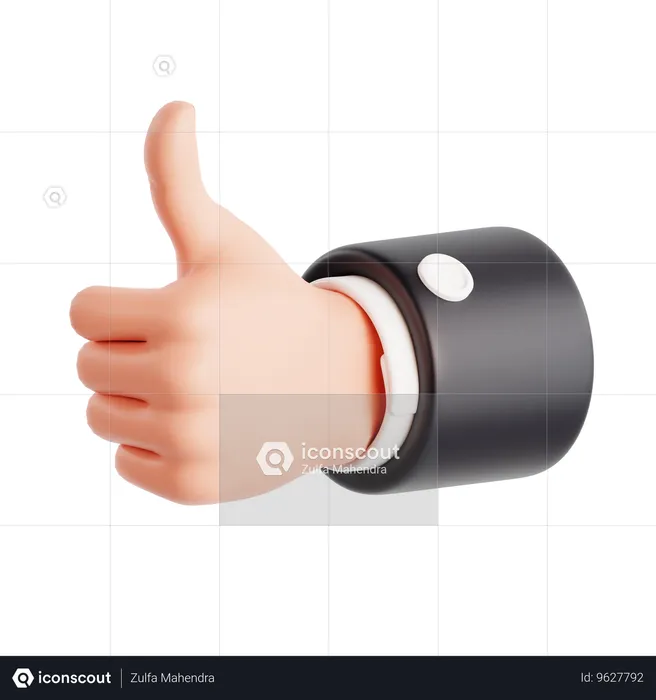 Geste de la main pouce levé Emoji 3D Icon