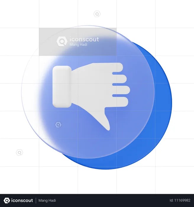 Pouces vers le bas  3D Icon