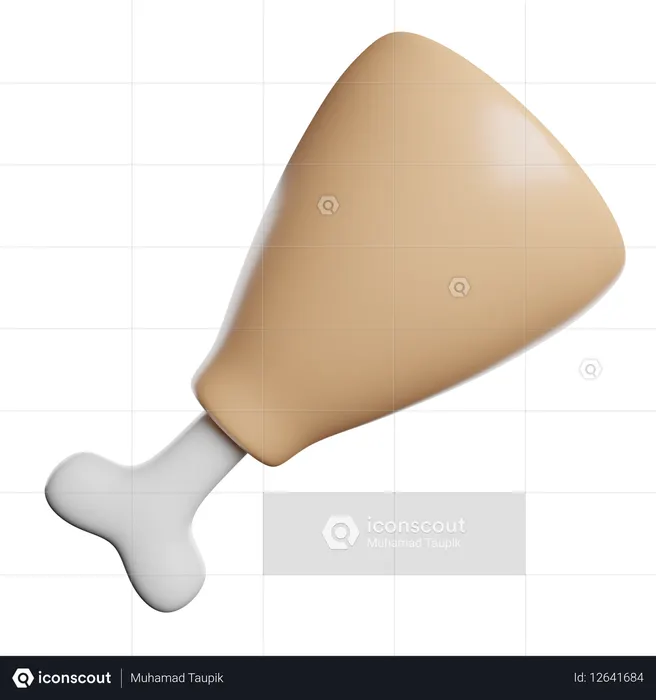 Poulet  3D Icon