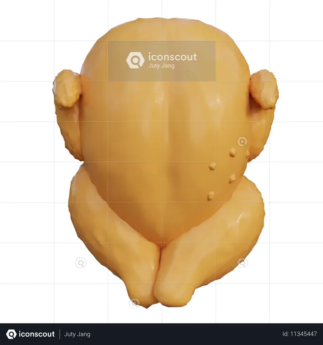 Poulet bouilli  3D Icon