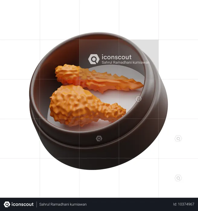 Poulet frit  3D Icon