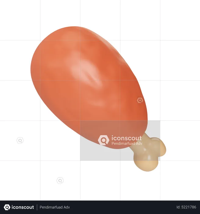 Poulet frit  3D Icon