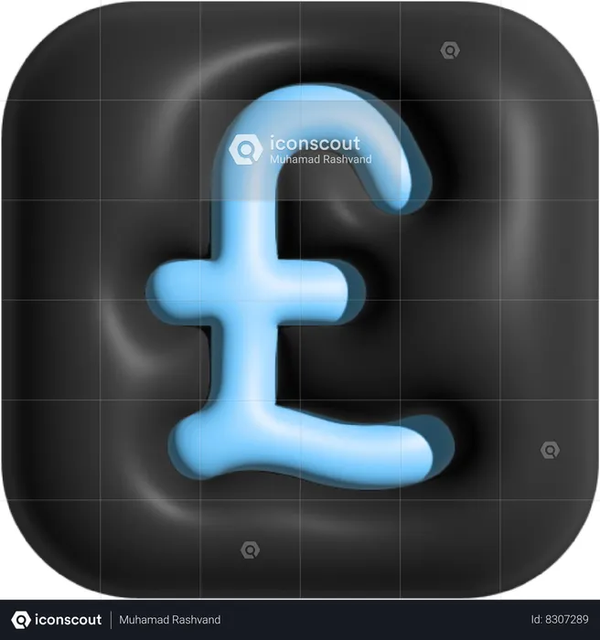 Pound  3D Icon