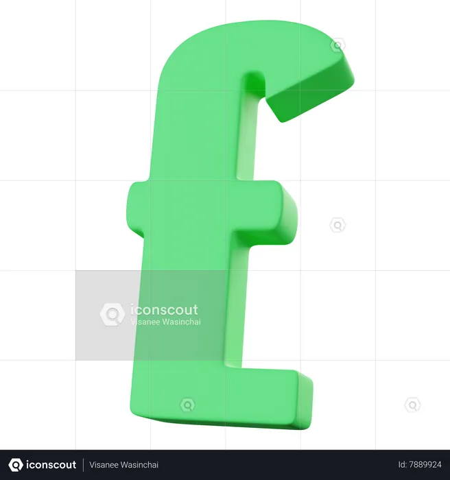 Pound  3D Icon