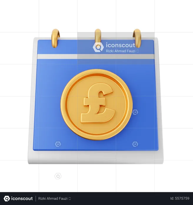 Pound Calendar  3D Icon