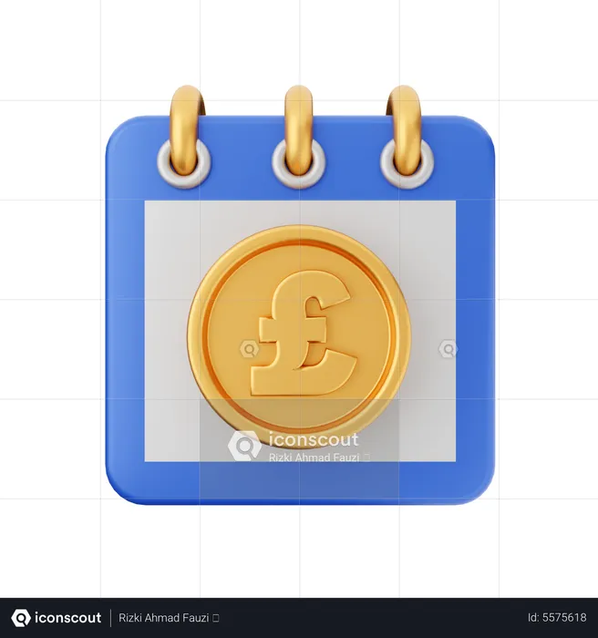 Pound Calendar  3D Icon