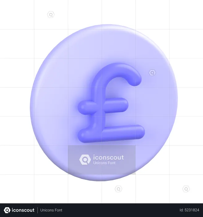 Pound Coin  3D Icon