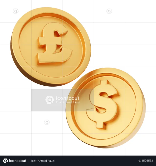 Pound Coin  3D Illustration