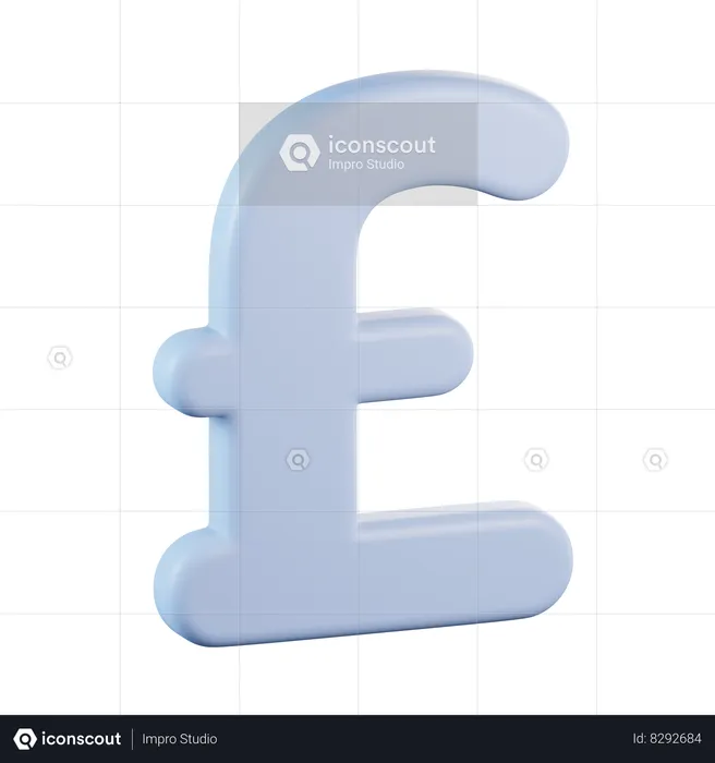 Pound currency  3D Icon