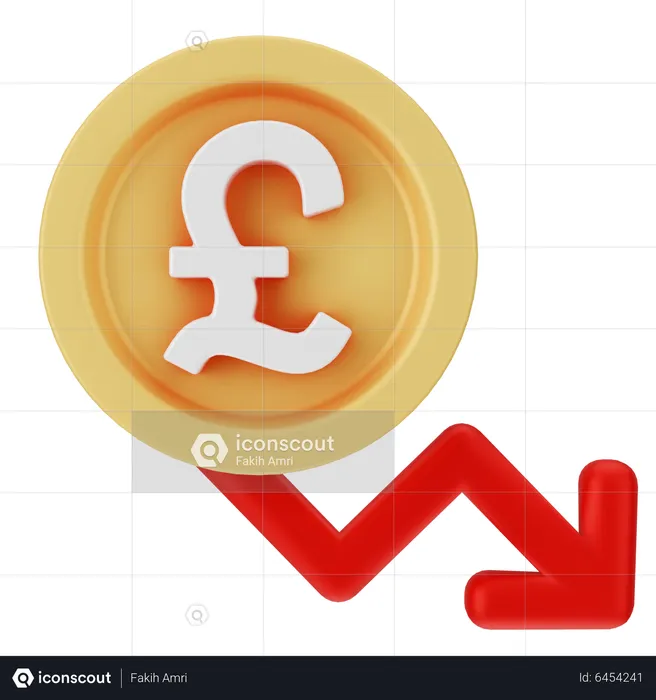 Pound Decrease  3D Icon