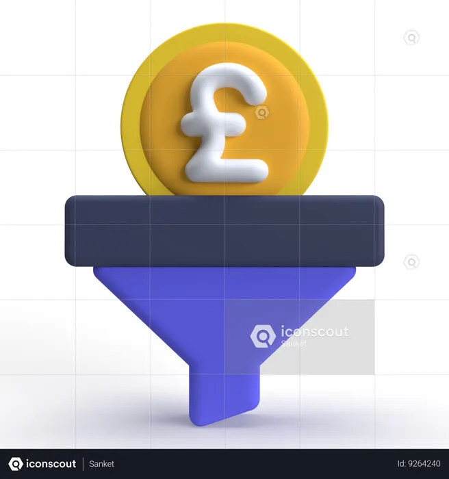 Pound Funnel  3D Icon