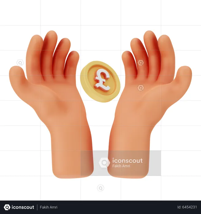 Pound In Hand  3D Icon