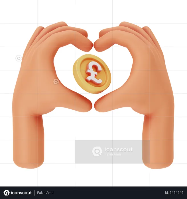 Pound In Hand  3D Icon