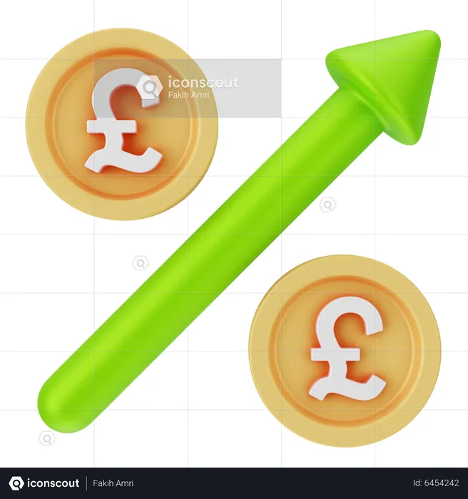 Pound Increase  3D Icon