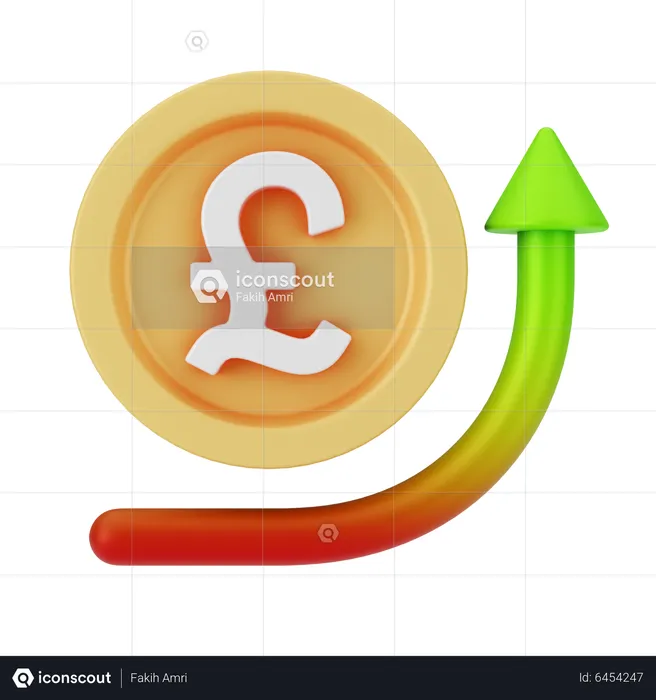 Pound Increase  3D Icon