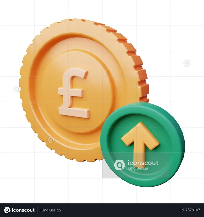 Pound Increase  3D Icon