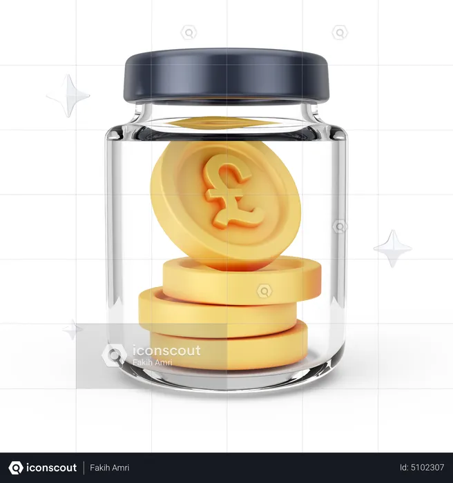 Pound Jar  3D Icon