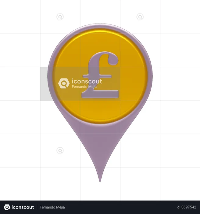 Pound Location  3D Icon
