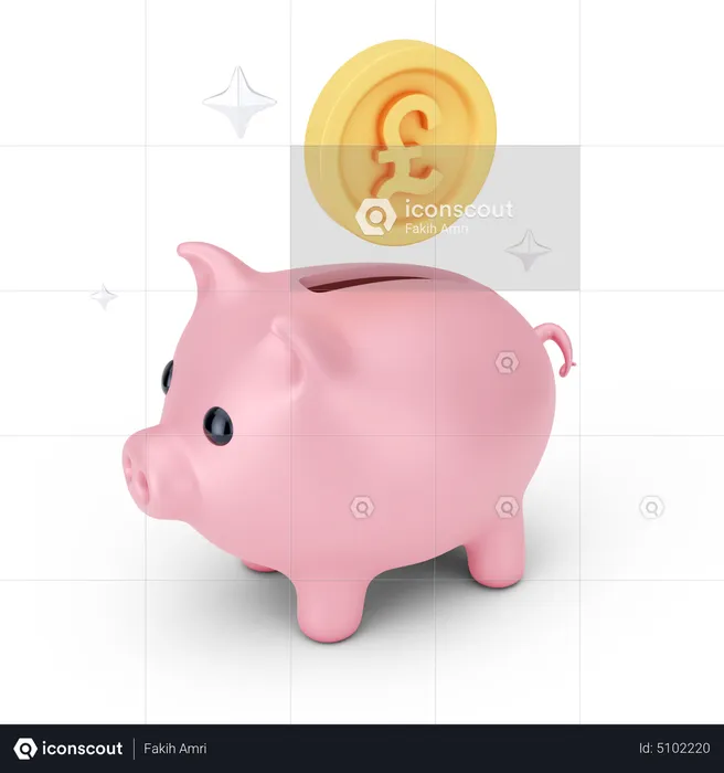 Pound Savings  3D Icon