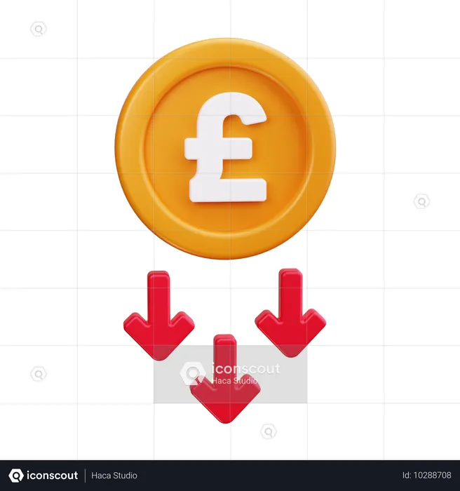 Pound Sterling  3D Icon