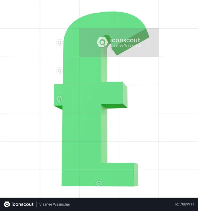 Pound Sterling  3D Icon