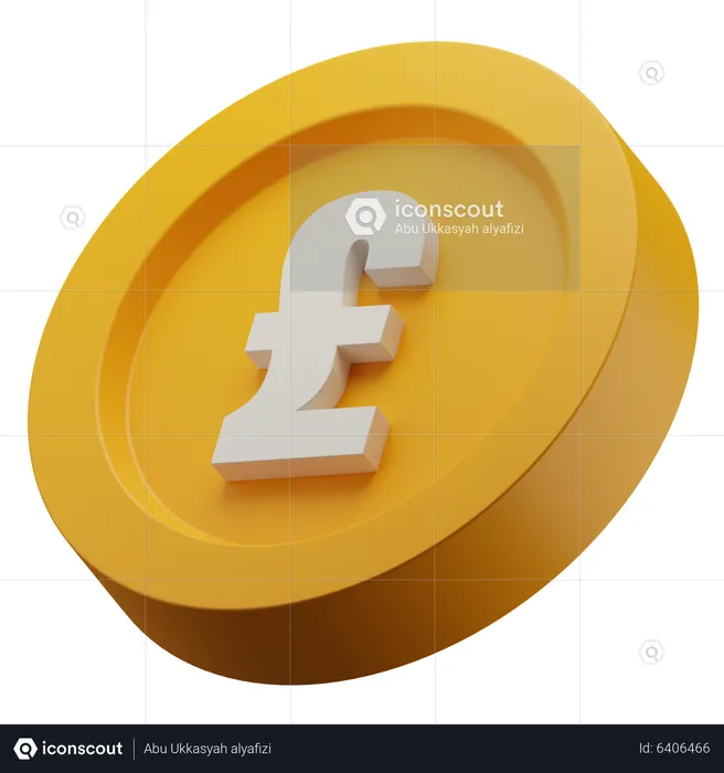Pound Sterling Gold Coin  3D Icon