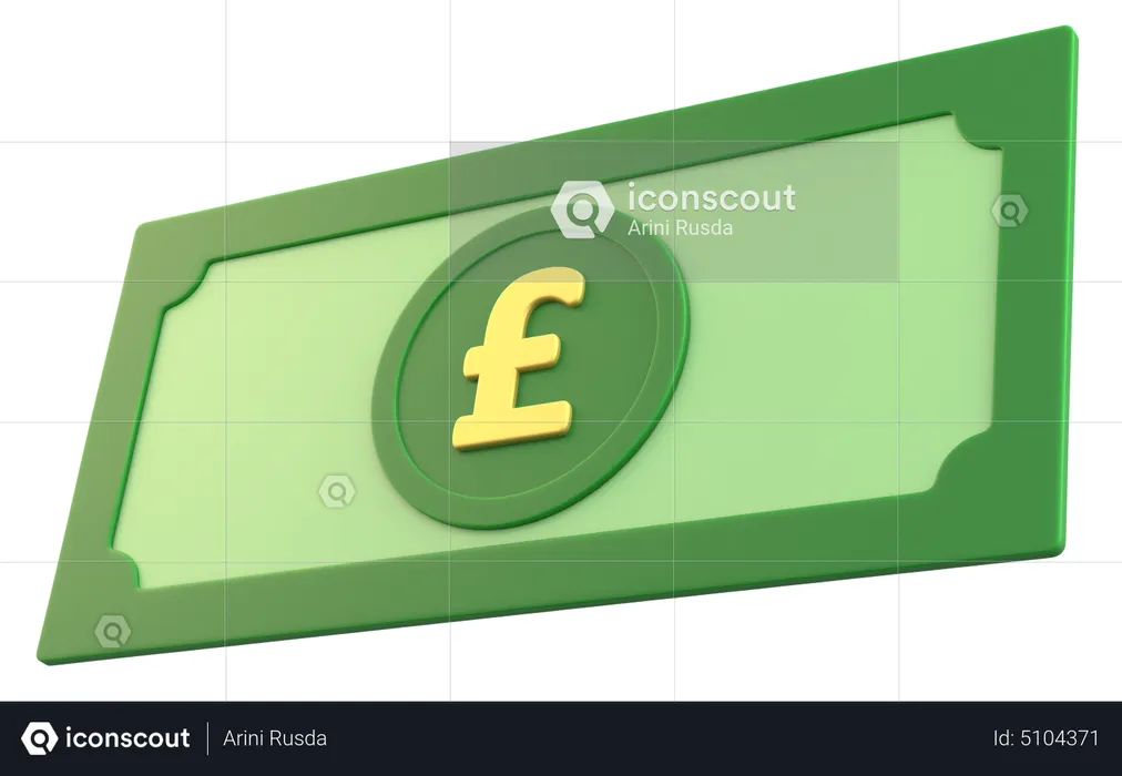 Pound Sterling Money  3D Icon