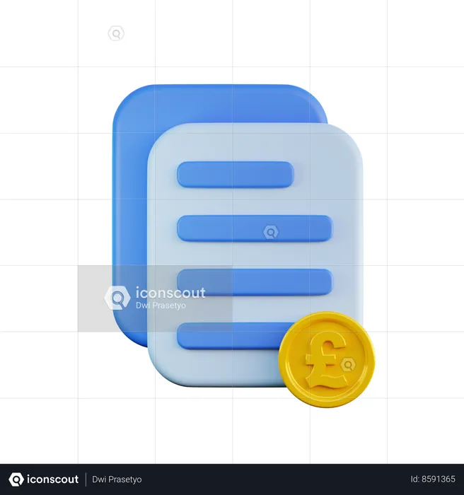 Pound Sterlingpayment Report  3D Icon