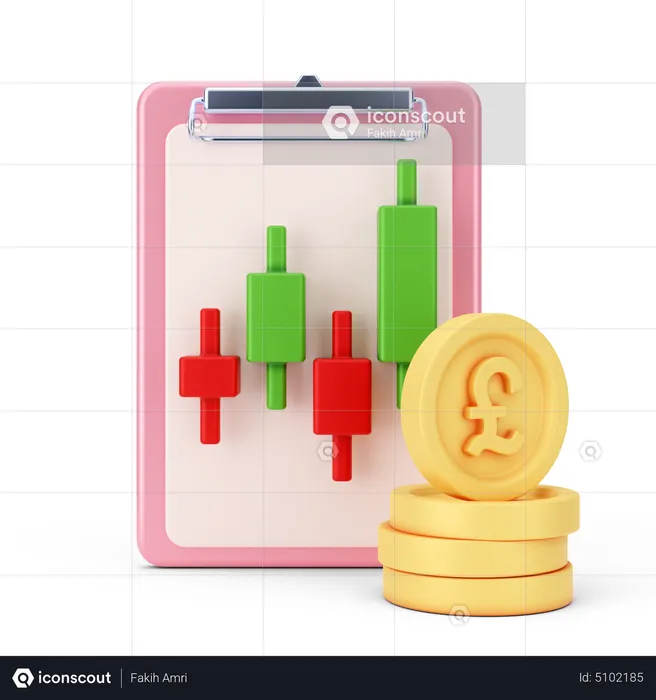 Pound Trading Report  3D Icon