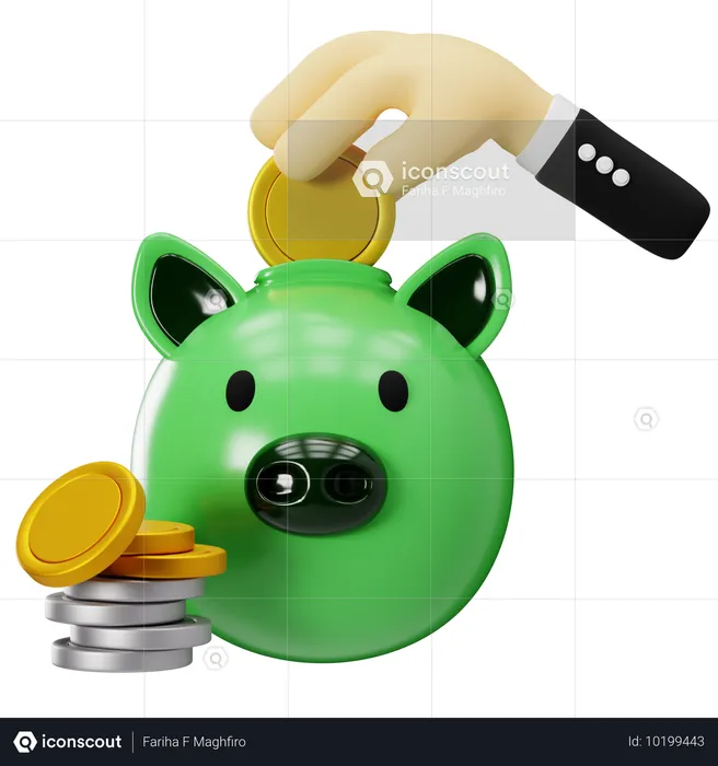 Poupança com Investimentos Inteligentes  3D Icon