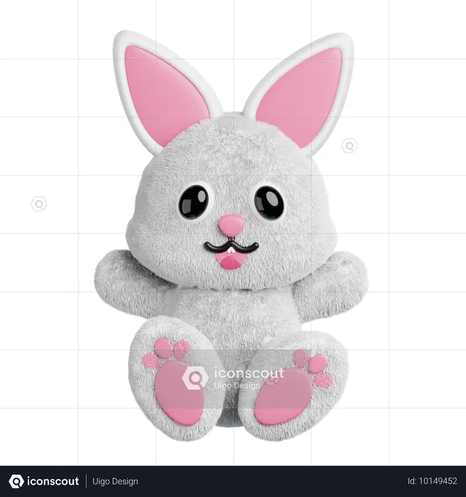 Poupée lapin animal mignon  3D Icon