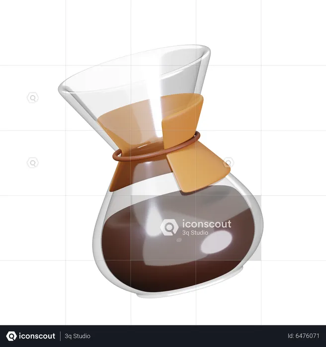 Pour Over Glass  3D Icon