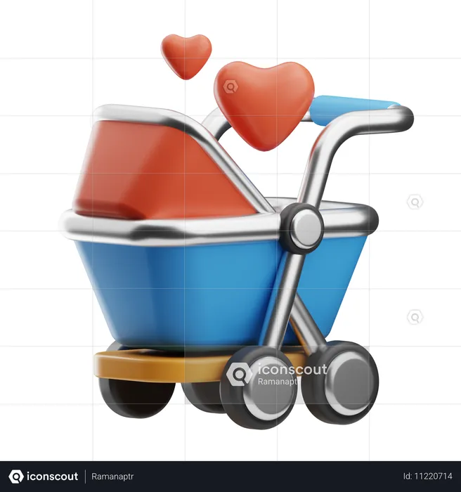 Poussette de bébé  3D Icon