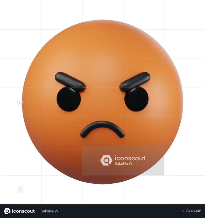 Pouting Face Emoji Emoji 3D Icon
